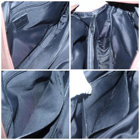 GIVENCHY Hand Bag Canvas Brown Gold Auth - Picture 15 of 16